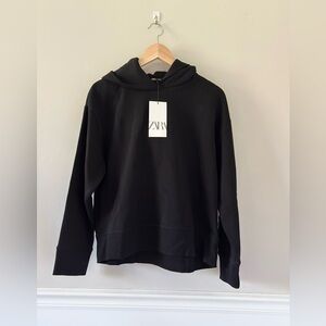 BNWT Zara basic black hoodie size S